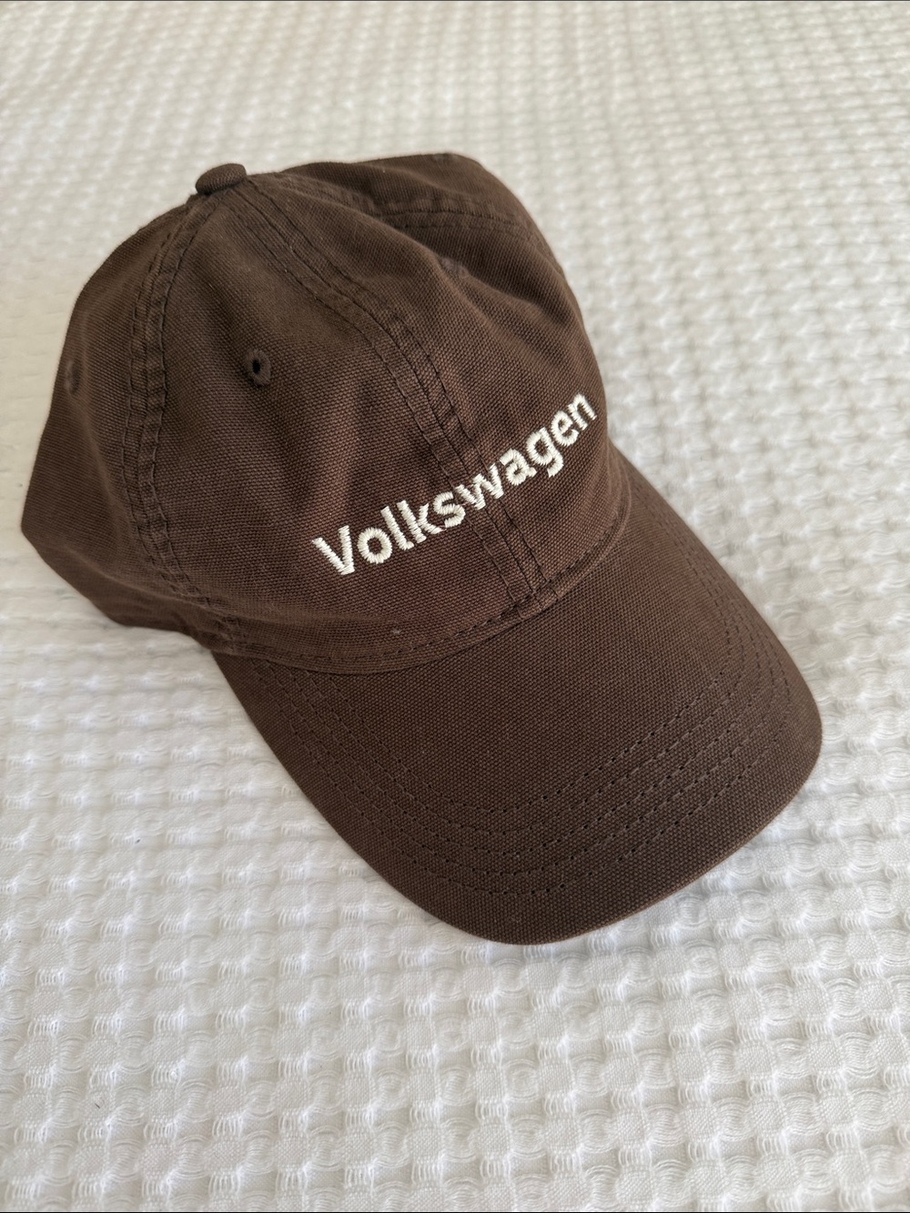 Volkswagen Brown Cotton Baseball Cap for Men